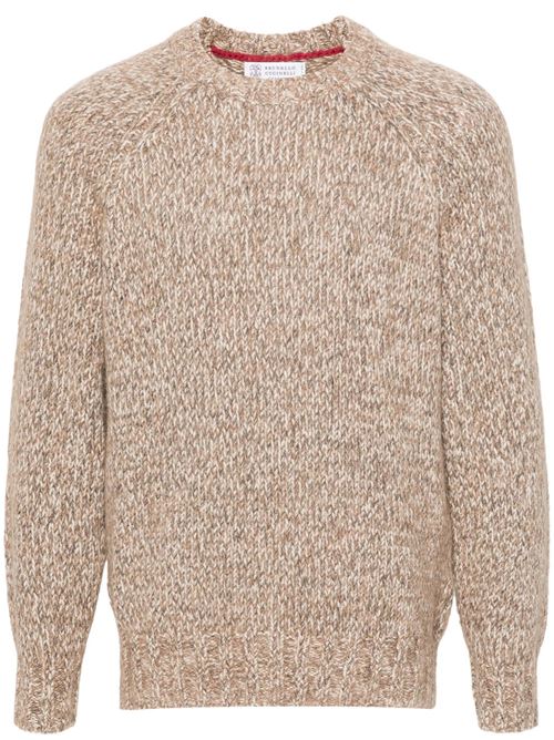 Maglione in maglia color mandorla Brunello Cucinelli | MSS300700C1729